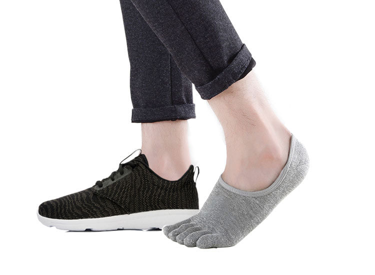 LOFIR MT3204-BK ZBU WH GY-4 Pack toe socks