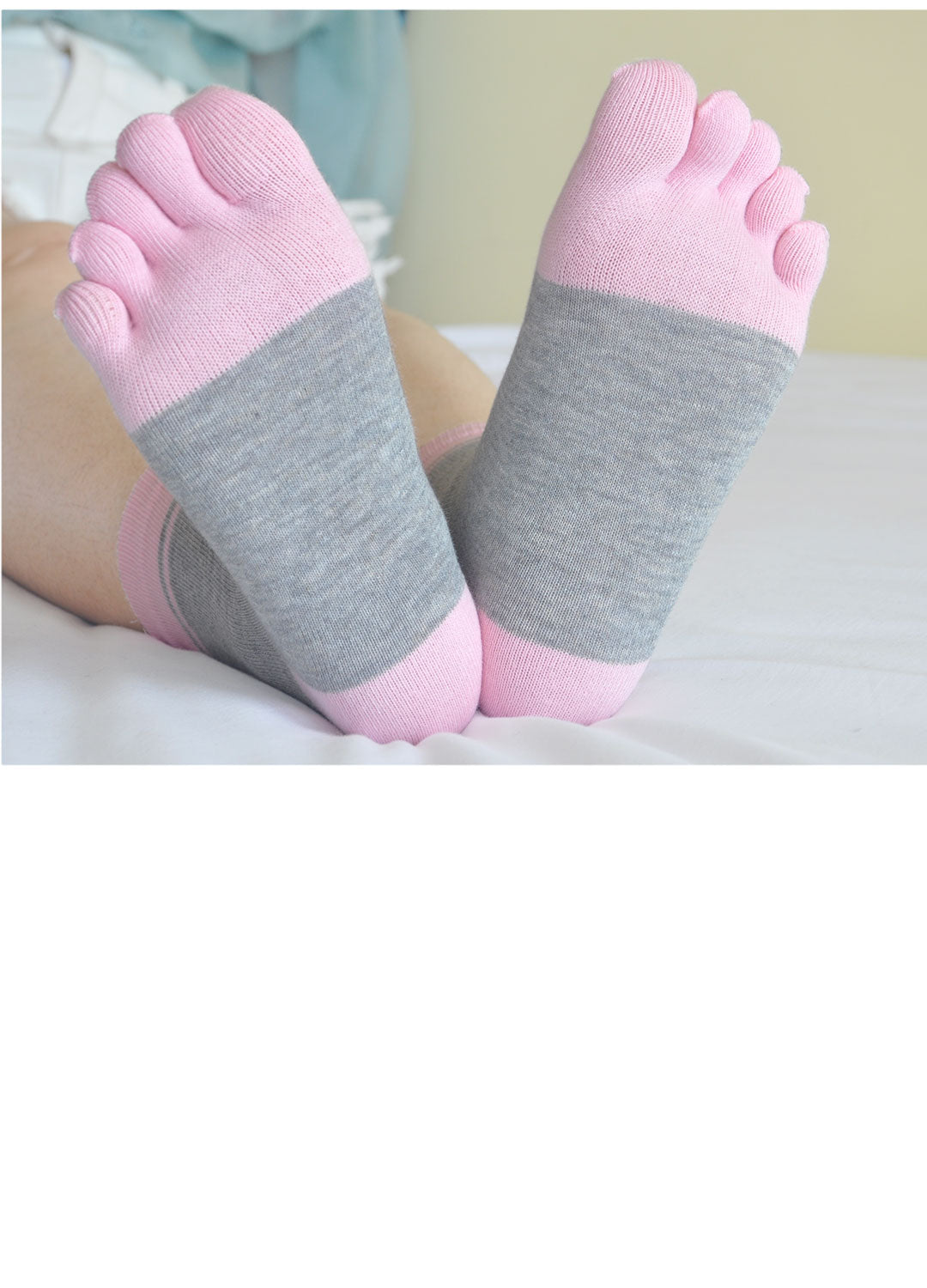 LOFIR 87805-Mixed color-5 pack toe socks