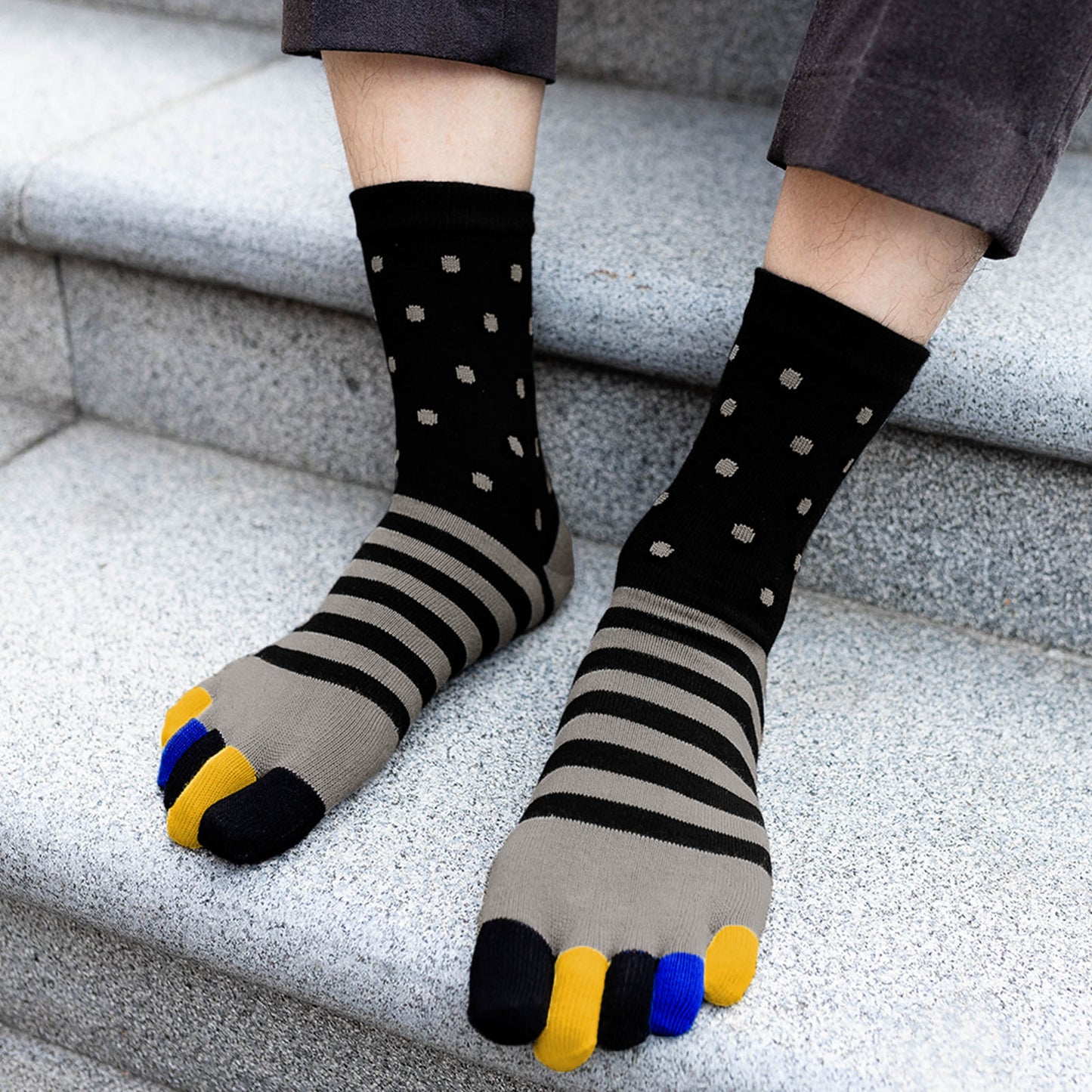 LOFIR 88777-A-MX-5 pack toe socks