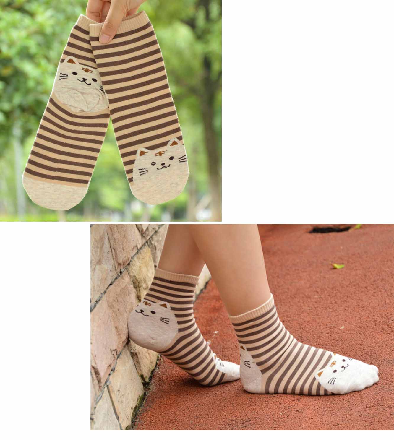 LOFIR 6106-Mixed color-6 pack cat socks
