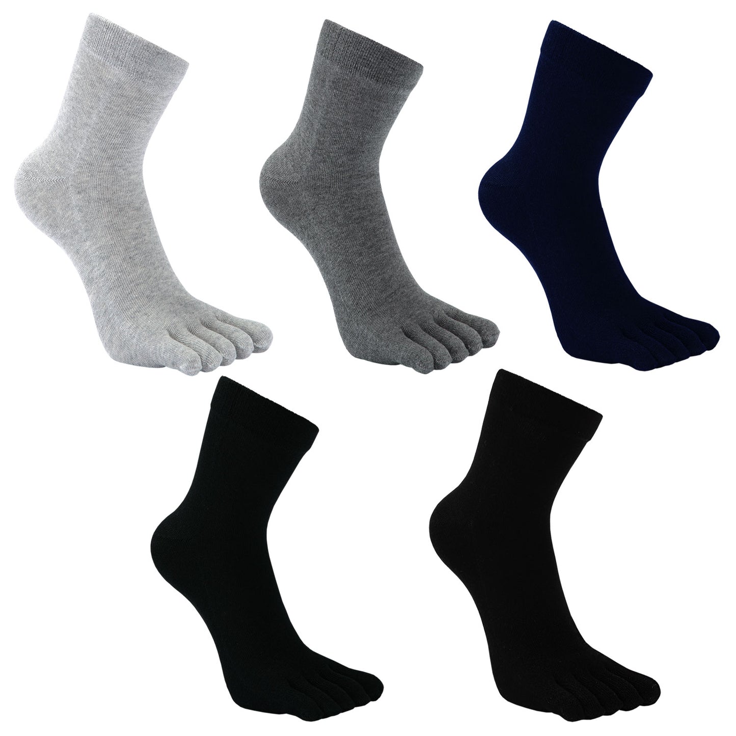 LOFIR MT140-Mixed color-5 Pack toe socks