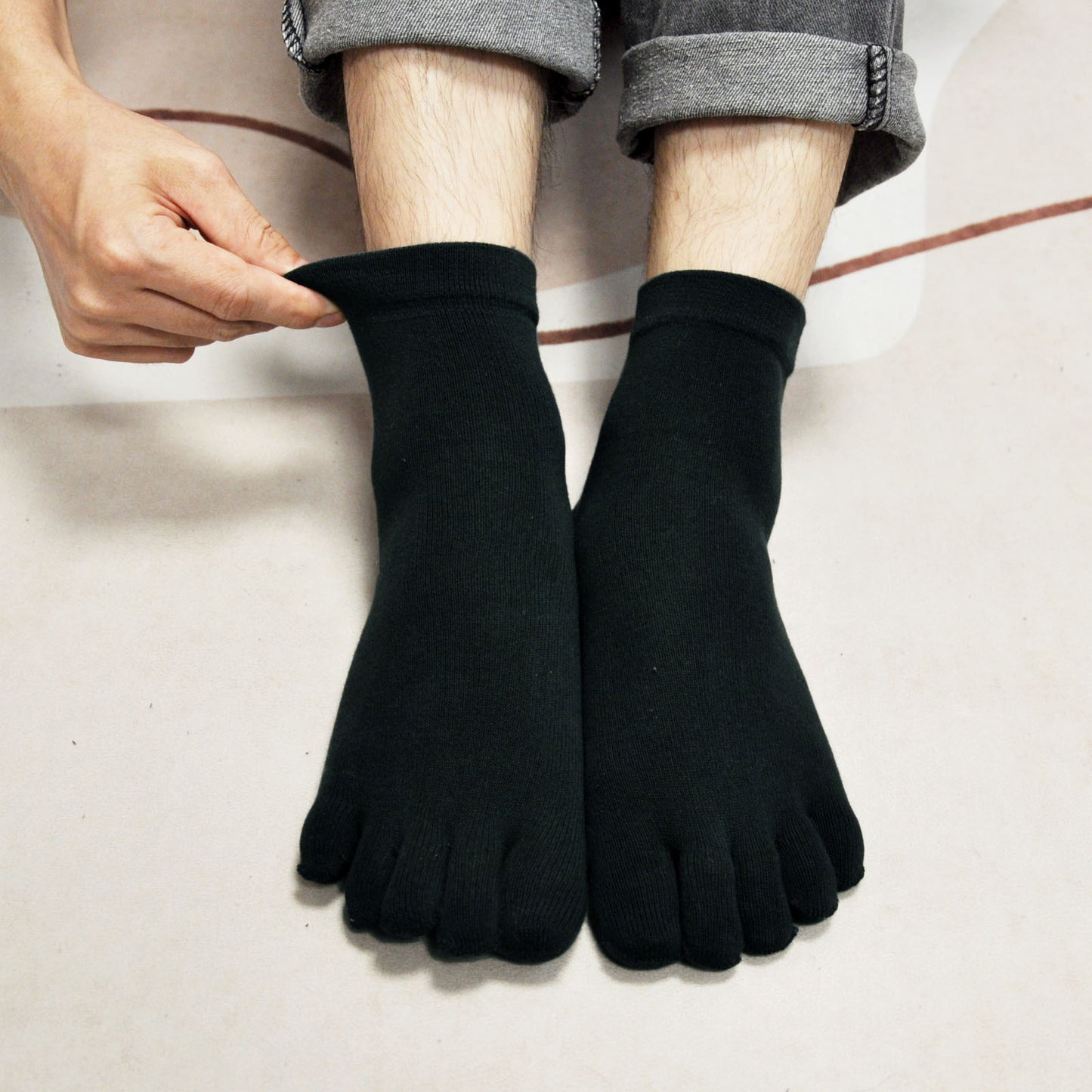 LOFIR MT140-BK-5 Pack toe socks