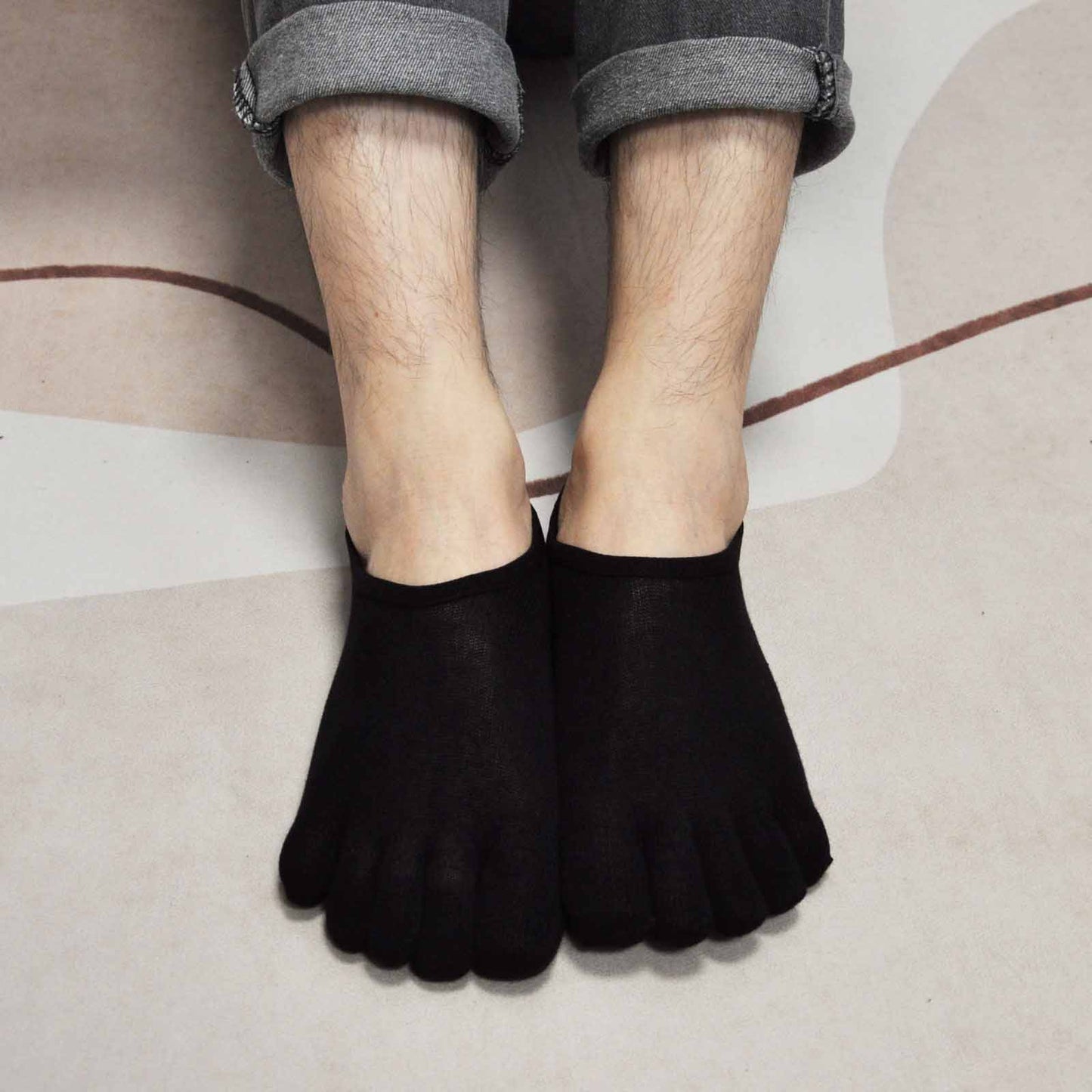 LOFIR MT3204-BK-4 Pack toe socks