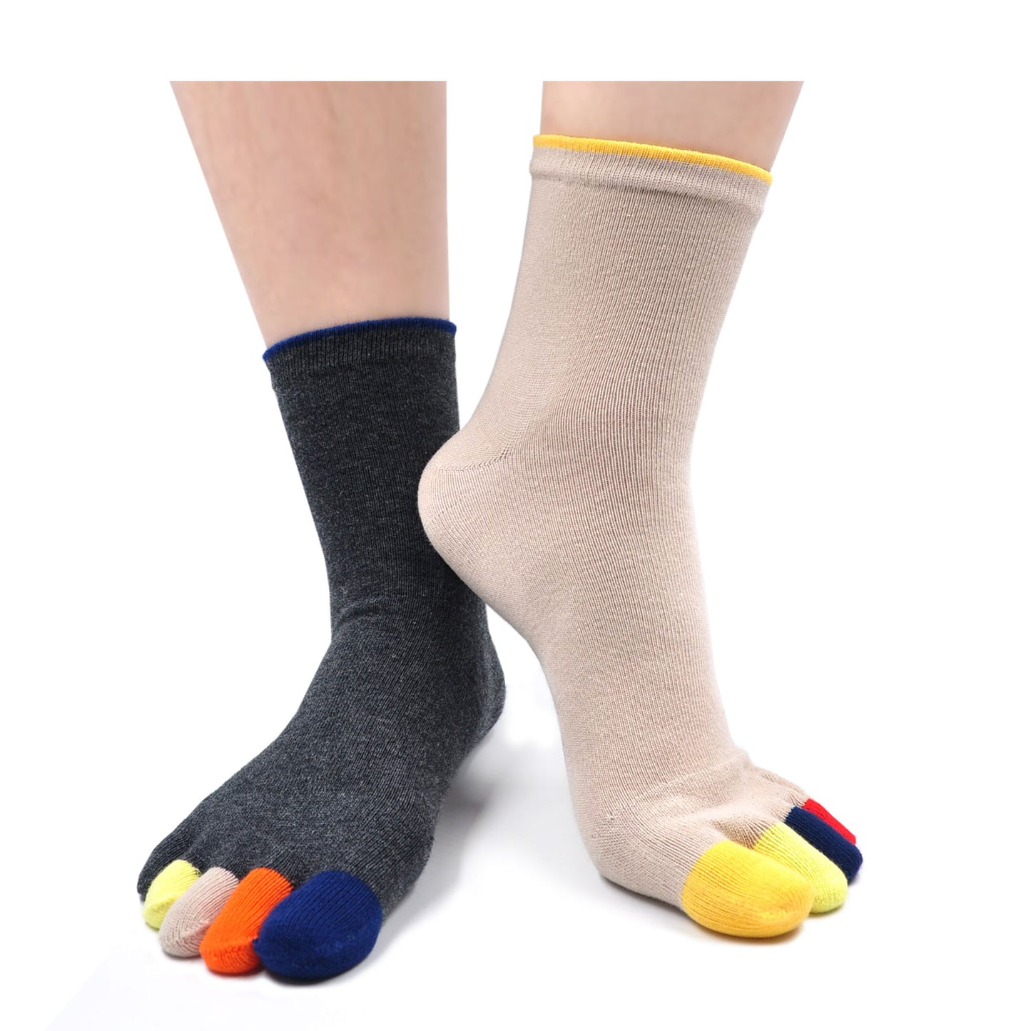 LOFIR YF0027-mixed color-5 pack toe socks