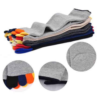 LOFIR YF0027-mixed color-5 pack toe socks