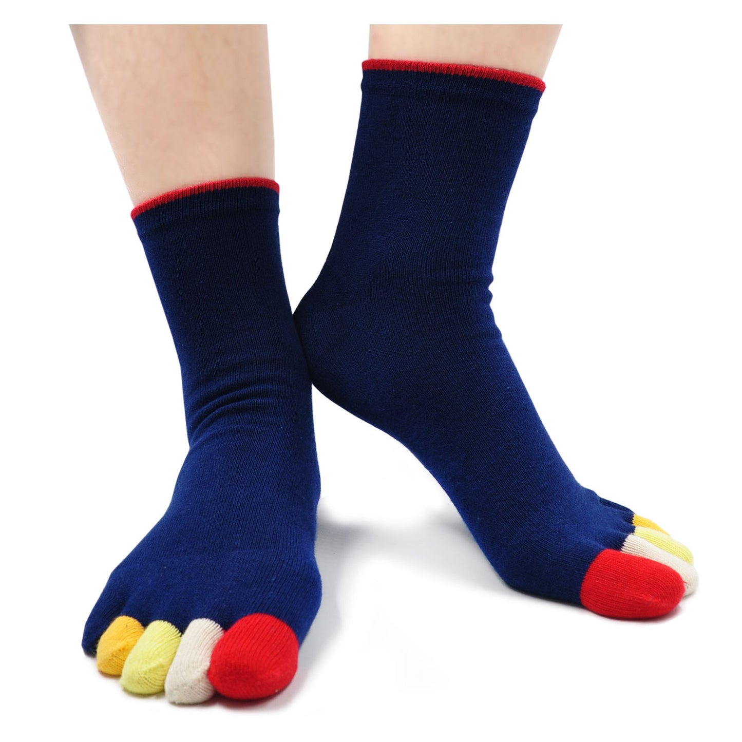 LOFIR YF0027-mixed color-5 pack toe socks