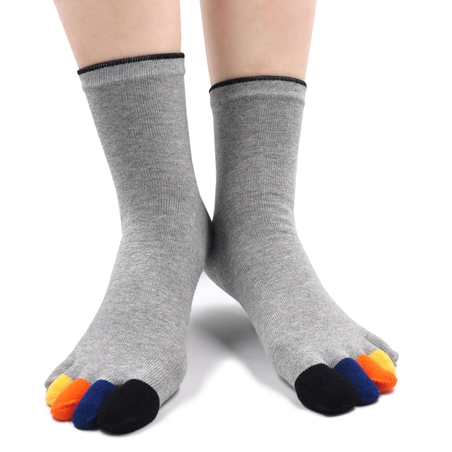 LOFIR YF0027-mixed color-5 pack toe socks