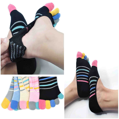 LOFIR YF5125-mixed color-5 pack toe socks